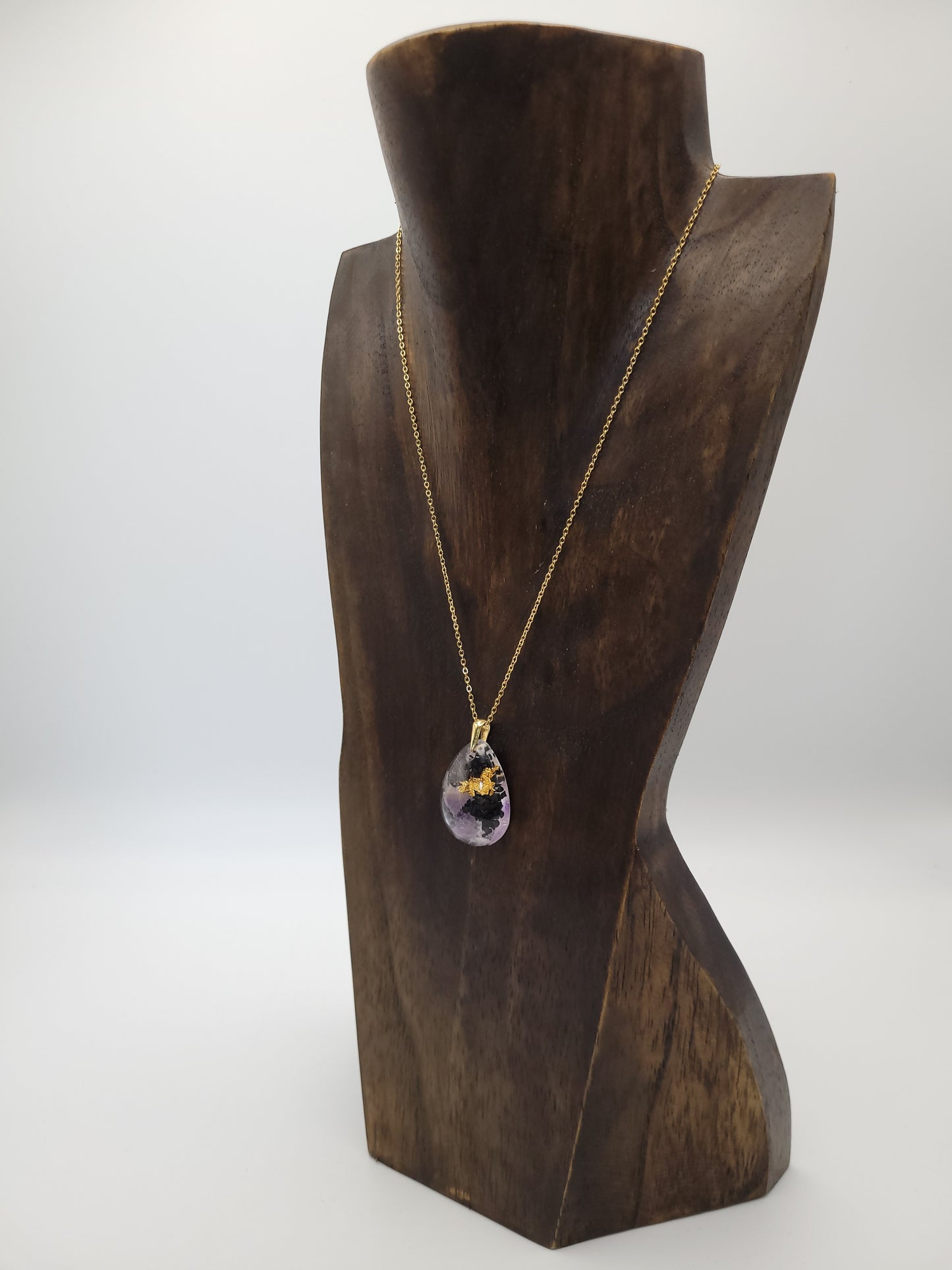 Orgonique Schutz-Amulett, Amethyst, "Heilung"
