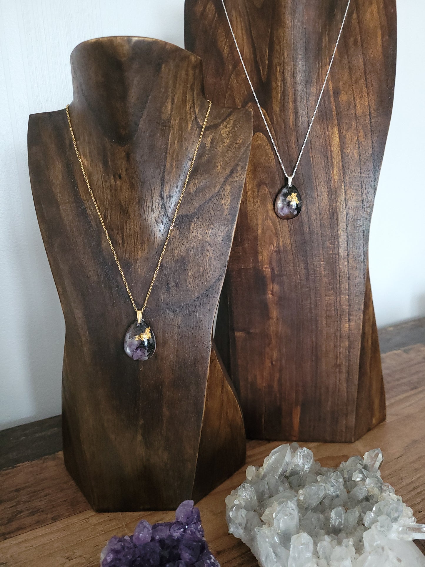 Orgonique Schutz-Amulett, Amethyst, "Heilung"