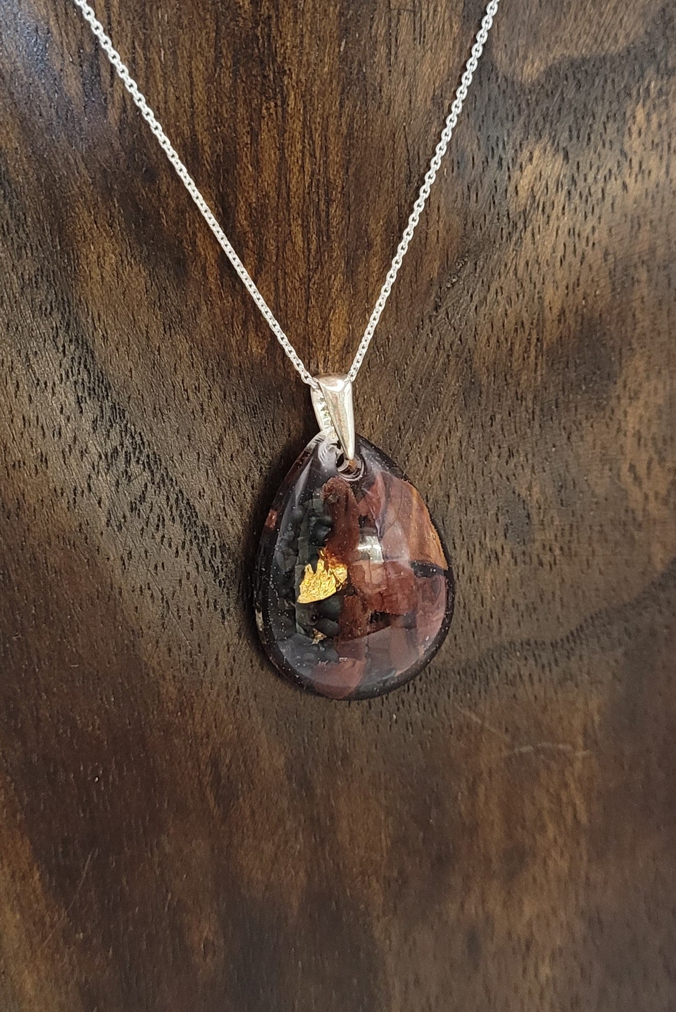 Orgonique Schutz-Amulett, Tigerauge "Mut"