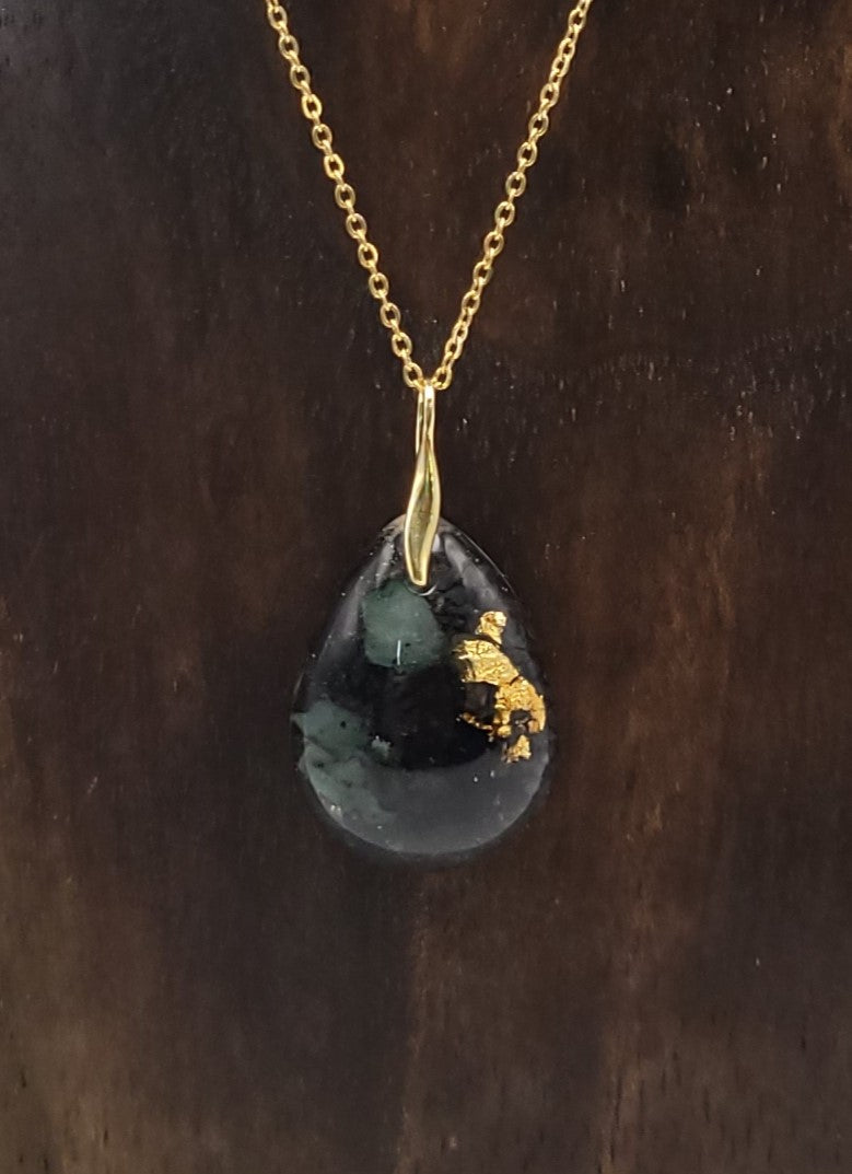 luxurious Orgonique Schutz-Amulett, Smaragd "göttliche Eingebung"