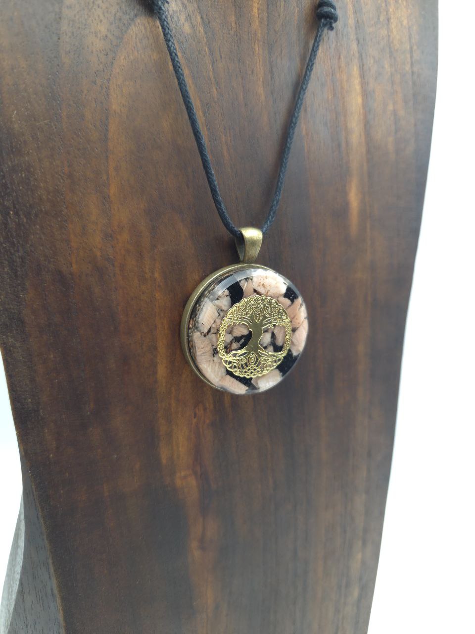 Orgonique Schutz-Amulett, Mondstein, Baum des Lebens