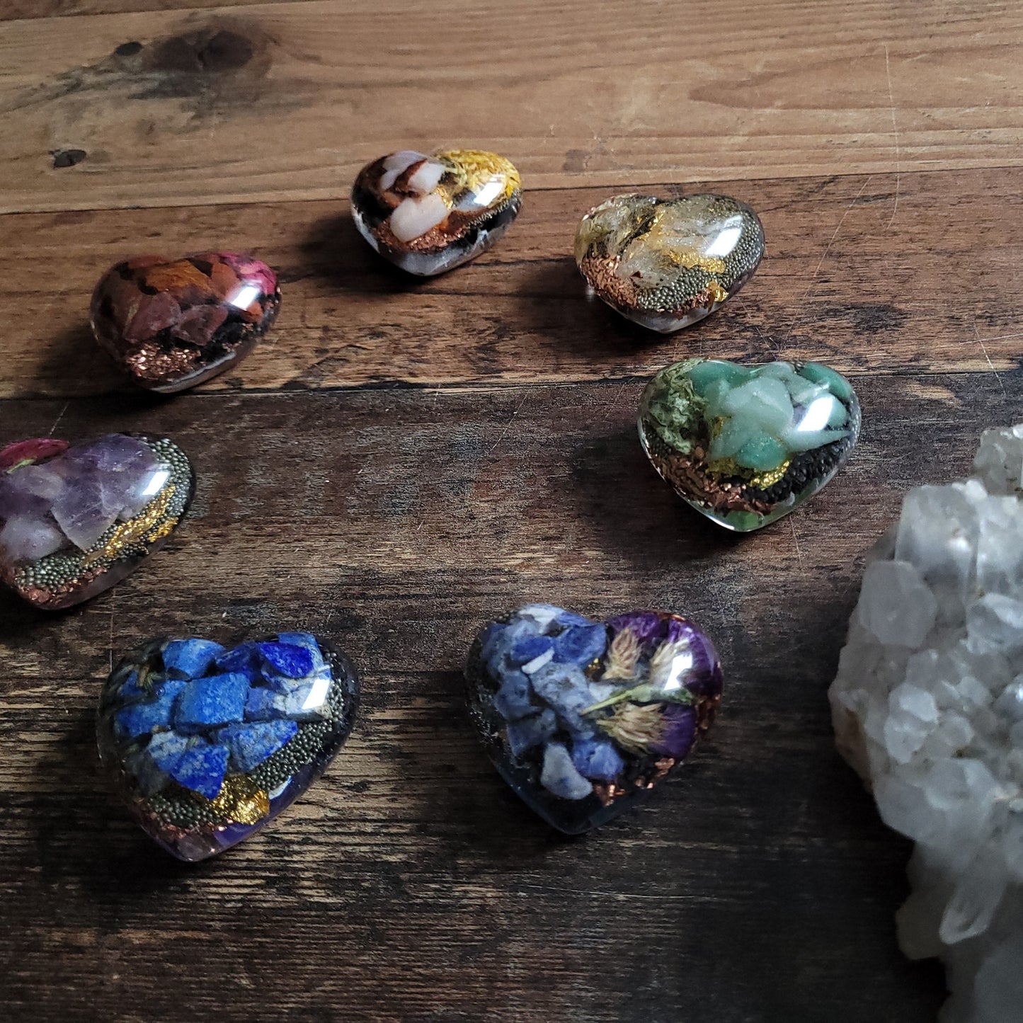Orgonique Chakra-Herzen, 7er Set