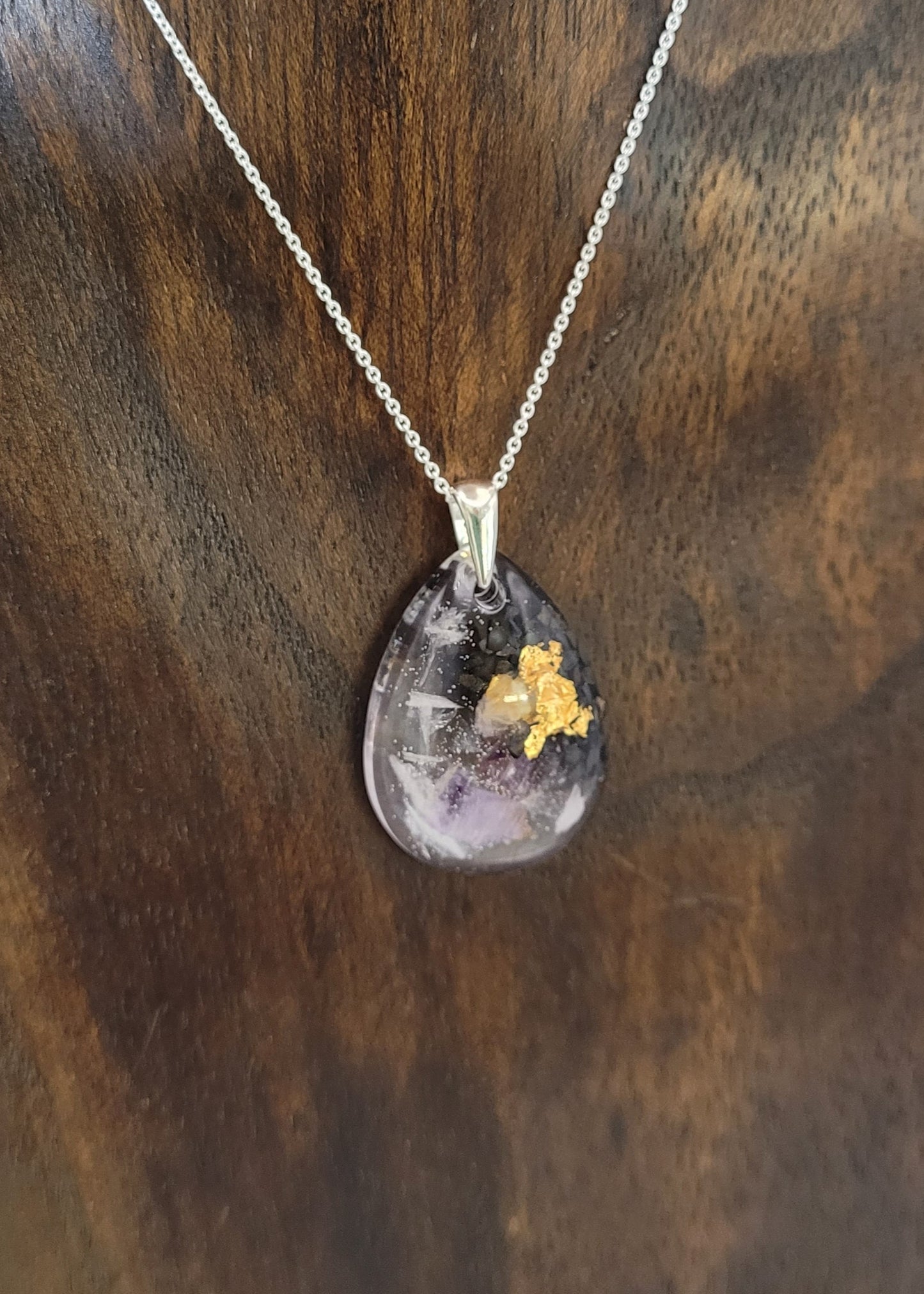 Orgonique Schutz-Amulett, Amethyst, "Heilung"