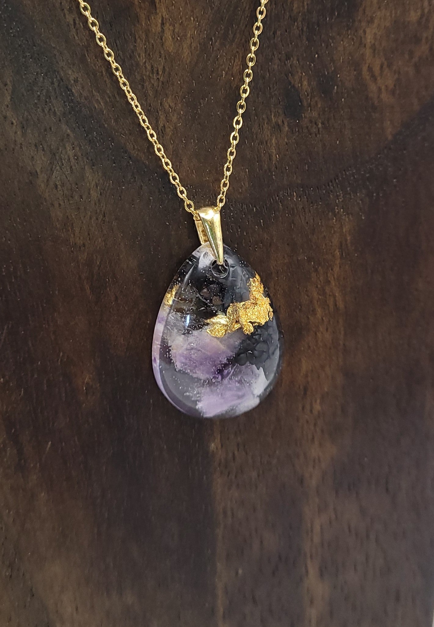 Orgonique Schutz-Amulett, Amethyst, "Heilung"